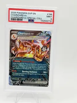 2025 Pokemon Charizard EX PSA 9 #196 Special Collection Black Star Promo - Image 1