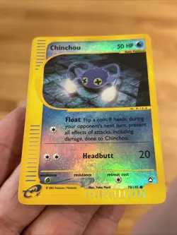 Pokemon TCG Chinchou 70/147 - Aquapolis - Reverse Holo Foil Old-School E Reader - Image 2