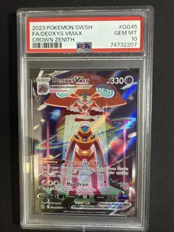 2023 POKEMON SWORD & SHIELD CROWN ZENITH #GG45 FULL ART/DEOXYS VMAX PSA 10 - Image 1