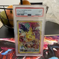 Pokemon TCG Pikachu #160/159 Crown Zenith Secret Rare FA Holo PSA 9 English 2023 - Image 1