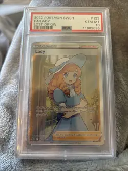 Pokemon Center Lady Full Art Lost Origin #193 PSA 10 - Image 1