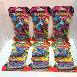 Pokemon Phantasmal Sleeved Booster Pack Lot Of 6 Sealed - Image 1