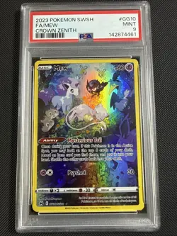 2023 POKEMON SWORD & SHIELD CROWN ZENITH #GG10 FULL ART/MEW PSA 9 - Image 1