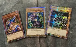 YUGIOH DARK MAGICIAN & MAGICIAN GIRL QUARTER CENTURY RARE RED EYES B. DRAGON - Image 1