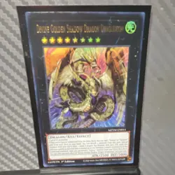 Yu-Gi-Oh! Divine Golden Shadow Dragon Dragluxion MZTM-EN014 1st Ed Holo Effect … - Image 1