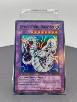Yugioh Cyber Twin Dragon CRV-EN035 Super Rare 1st Edition Cybernetic Revolution - Image 1