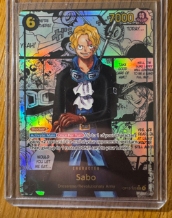 Sabo One Piece OP13-120 SEC manga secret rare Alternate Art English - Image 1
