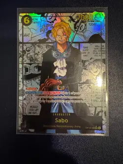 Sabo One Piece OP13-120 SEC manga secret rare Alternate Art English - Image 3