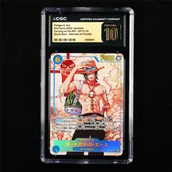 CGC 10 Pristine 2025 One Piece JPN Portgas D. Ace OP13-119 SEC (Alt Art) (1) - Image 1