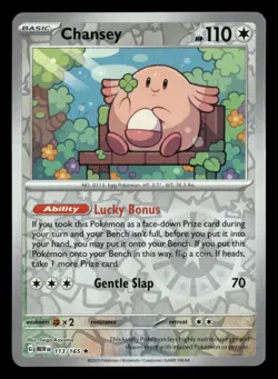 Chansey 113/165 - S&V 151 - Reverse Holo Rare - Pokemon TCG Card NM - Image 1