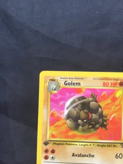 Pokemon Cards: Fossil 1st Edition Uncommon: Golem 36/62 - Image 2
