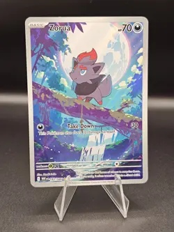 Pokemon TCG Zorua 142/086 Sv11w: White Flare Holo Illustration Rare Card - Image 1