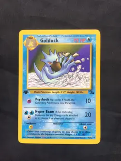 Pokemon Cards: Fossil 1st Edition Uncommon: Golduck 35/62 - Image 1