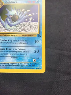Pokemon Cards: Fossil 1st Edition Uncommon: Golduck 35/62 - Image 4