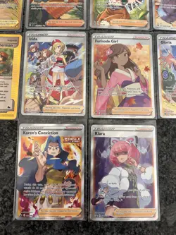 12 CARD Full Art SIR Pokemon Trainer Lot - ACEROLA ARVEN IRIDA FURISODE + More! - Image 1
