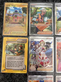 12 CARD Full Art SIR Pokemon Trainer Lot - ACEROLA ARVEN IRIDA FURISODE + More! - Image 5