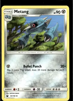 Pokemon Metang 94/168 Celestial Storm Non Holo Uncommon 5 Card Lot - Image 1