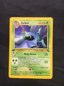 Pokemon Cards: Fossil 1st Edition Uncommon: Golbat 34/62 - Image 1