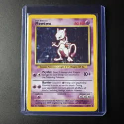 Mewtwo 10/102 Base Set Holo Rare Pokemon Card WOTC 1999 Vintage - Image 1