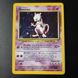 Mewtwo 10/102 Base Set Holo Rare Pokemon Card WOTC 1999 Vintage - Image 2