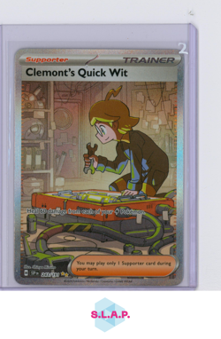 CLEMONT'S QUICK WIT POKEMON SSP 243 2024 SURGING SPARKS FOIL ENGLISCH - Image 1