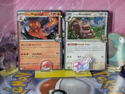 Ethan's Magcargo 036 & Arven's 159 Cosmos Holo Destined Rivals Promo Pokemon Tcg - Image 1