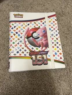 Pokemon Scarlet Violet 151 Mew Binder 20 Page 9 Pocket Binder USED - Image 1
