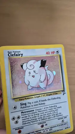 Pokemon TCG Base Set 2 Clefairy Holo Rare 6/130 MP - Image 2
