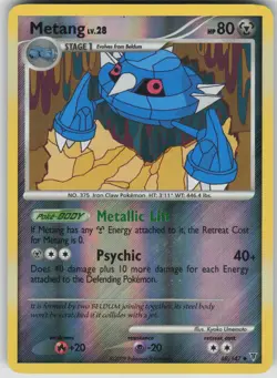 Pokemon TCG Metang Uncommon Reverse Holo Supreme Victors 69 - Image 1