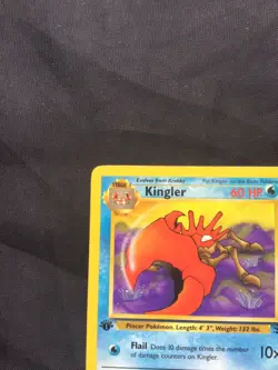 Pokemon Cards: Fossil 1st Edition Uncommon: Kingler 38/62 - Image 2
