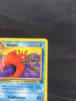 Pokemon Cards: Fossil 1st Edition Uncommon: Kingler 38/62 - Image 3