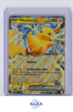 PIKACHU EX 063/193 HOLO POKEMON PALDE EX SCHNEEFLOCKEN-STEMPEL 2023 GER - Image 1