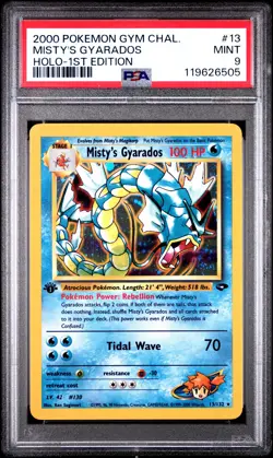 2000 POKEMON GYM CHALLENGE HOLO-1ST ED #13 MISTY'S GYARADOS PSA 9 - Image 1