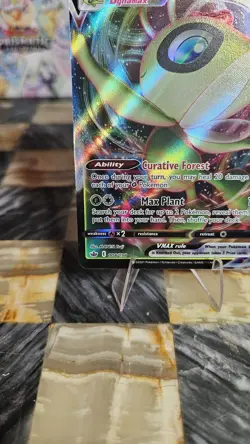 Pokemon TCG Celebi VMAX Sword & Shield Chilling Reign Holo Ultra Rare #008/198 - Image 4