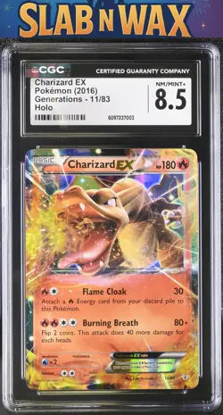 Pokemon 2016 Generations Charizard EX #11/83 CGC 8.5 - Image 1