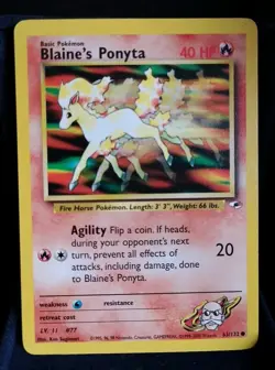 Pokemon TCG Blaines Ponyta 63/132 Gym Heroes English Near Mint - Image 1