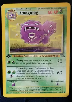 Pokemon TCG Smogmog 45/62 Fossilien Set First Edition Deutsch Excellent - Image 1