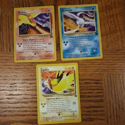 2000 Pokemon TCG MOLTRES 21 ARTICUNO 22 ZAPDOS 23 BLACK STAR PROMO MOVIE SET - Image 1