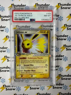 Jolteon ex Holo #109 Delta Species 2005 Pokemon EX PSA 8 - Image 1