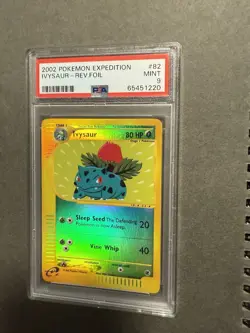 2002 Pokemon Expedition Ivysaur Reverse Foil #82 PSA MINT 9 Rare - Image 4