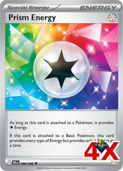 Prism Energy 4× Playset Black Bolt Pokemon TCG English NM - Image 1