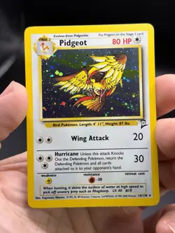 Pidgeot Holo Rare 14/130 Pokemon Base Set 2 English WOTC MP - Image 3
