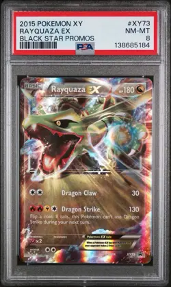 2015 Pokemon XY Black Star Promo #XY73 Rayquaza EX Mint PSA 8 - Image 1