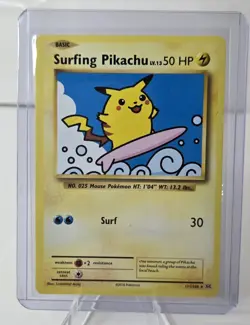 ​2016 Pokemon XY Evolutions Surfing Pikachu #111/108 Secret Rare NM TCG - Image 1