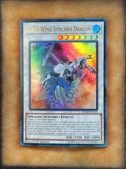 Yugioh Clear Wing Synchro Dragon LEDD-ENC29 Ultra Rare 1st Ed LP - Image 1