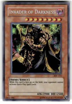 YuGiOh Invader of Darkness #IOC-111 Invasion of Chaos-Unlimited Edition NM - Image 1
