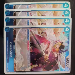 x4 ONE PIECE TCG: Cavendish OP10-045 Rare Royal Blood Playset NM - Image 1