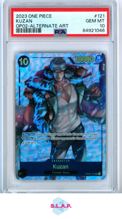 KUZAN ONE PIECE OP02-121 2023 PARAMOUNT WAR AA/SEC EN PSA 10 - Image 1