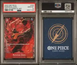 2022 One Piece OP01 Romance Dawn RORONOA ZORO Alternate Art #025 PSA 10 - Image 2