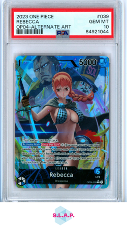 REBECCA ONE PIECE OP04-039 2023 KINGDOMS OF INTRIGUE AA/LEADER EN PSA 10 - Image 1